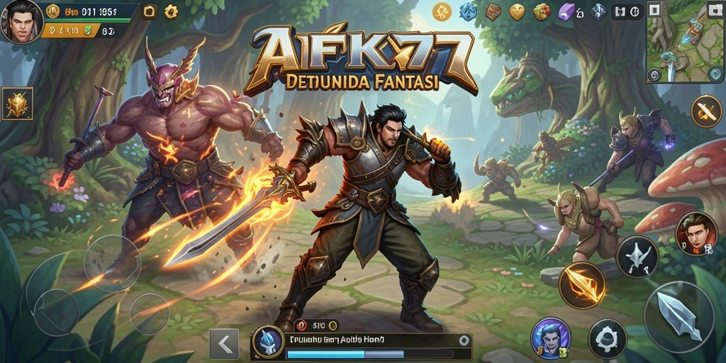Tampilan gameplay ARPG AFK77 yang seru dan penuh aksi.