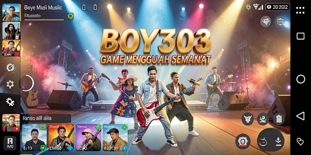 Tampilan menarik dari gameplay BOY303 dengan efek visual musik.