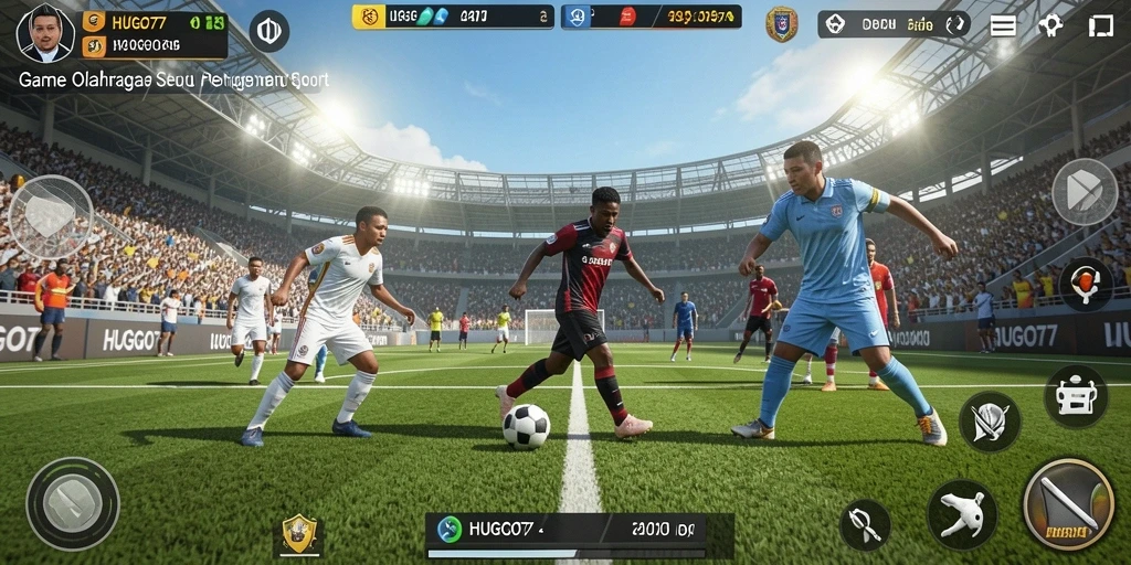 Tampilan gameplay seru di HUGO77 dengan berbagai olahraga.