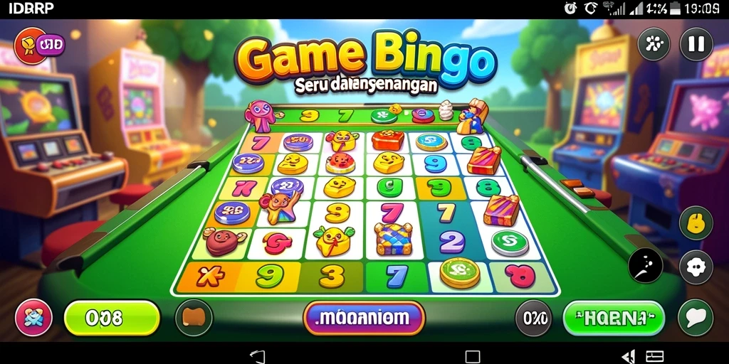 Tampilan gameplay seru IDRRP dengan kartu Bingo yang vibrant.