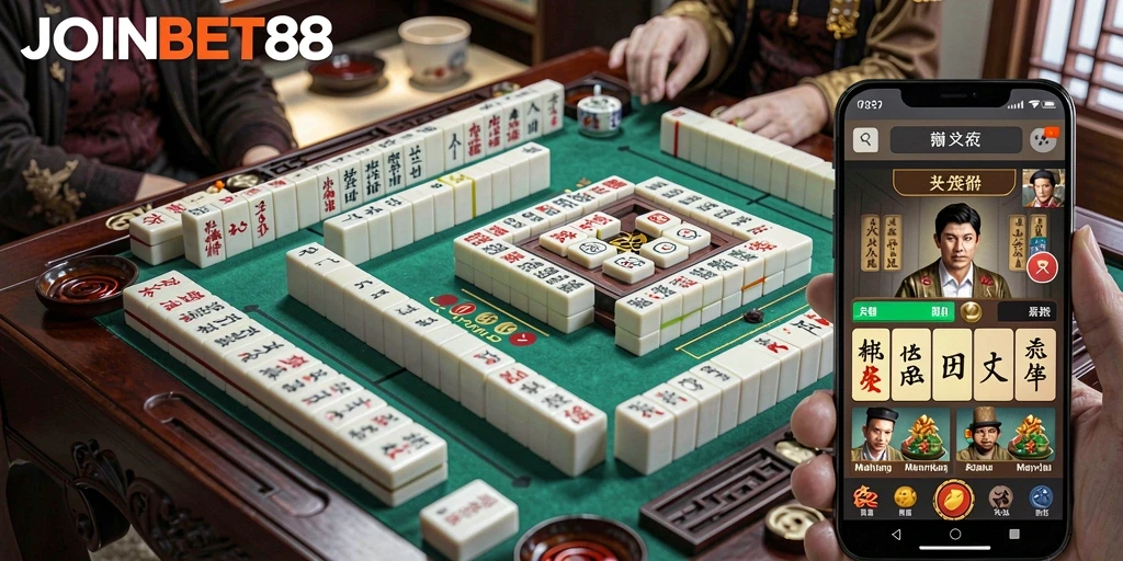 Screenshot gameplay JOINBET88 dengan tampilan Mahjong yang menarik.