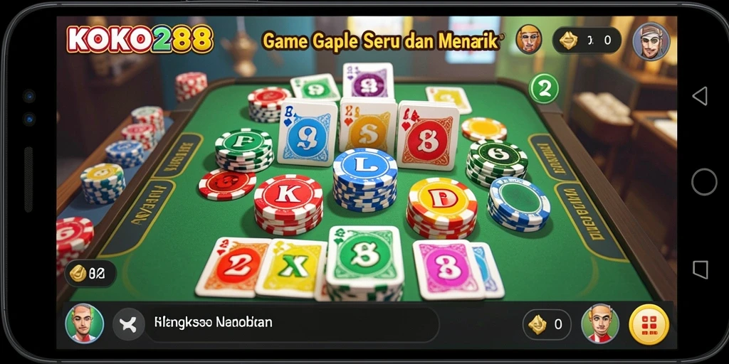 Tampilan menarik gameplay Gaple di KOKO288.