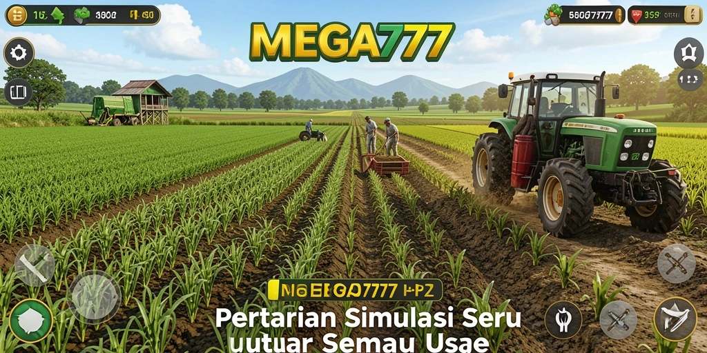 Gameplay seru MEGA777 saat bertani dan merawat ladang.