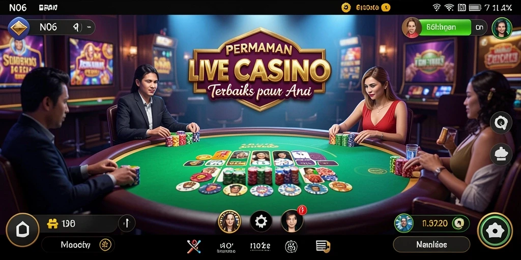 Tampilan gameplay Live Casino yang menegangkan di N06.