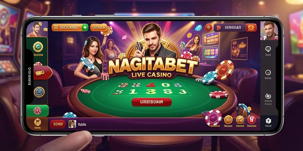 Tampilan gameplay Live Casino di NAGITABET yang menarik dan interaktif.