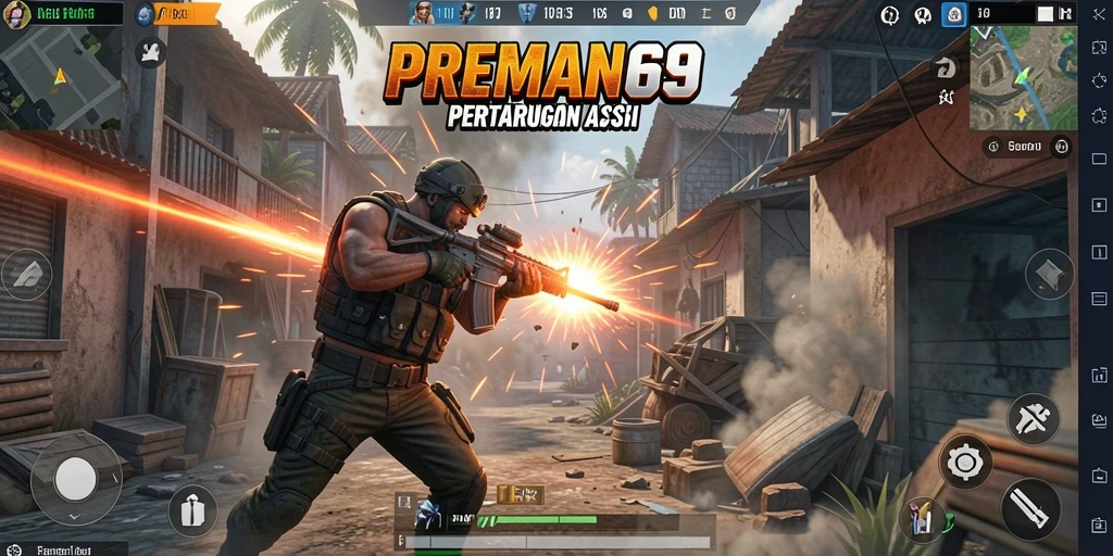 Gameplay menegangkan dalam <strong>PREMAN69</strong> dengan aksi FPS penuh adrenalin.