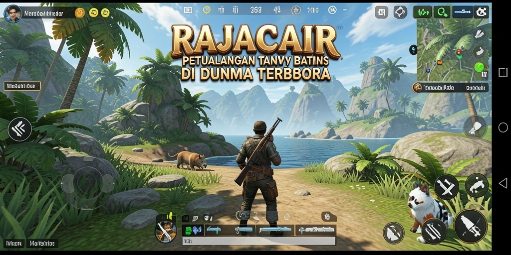 Tampilan menakjubkan dari gameplay eksplorasi di RAJACAIR.
