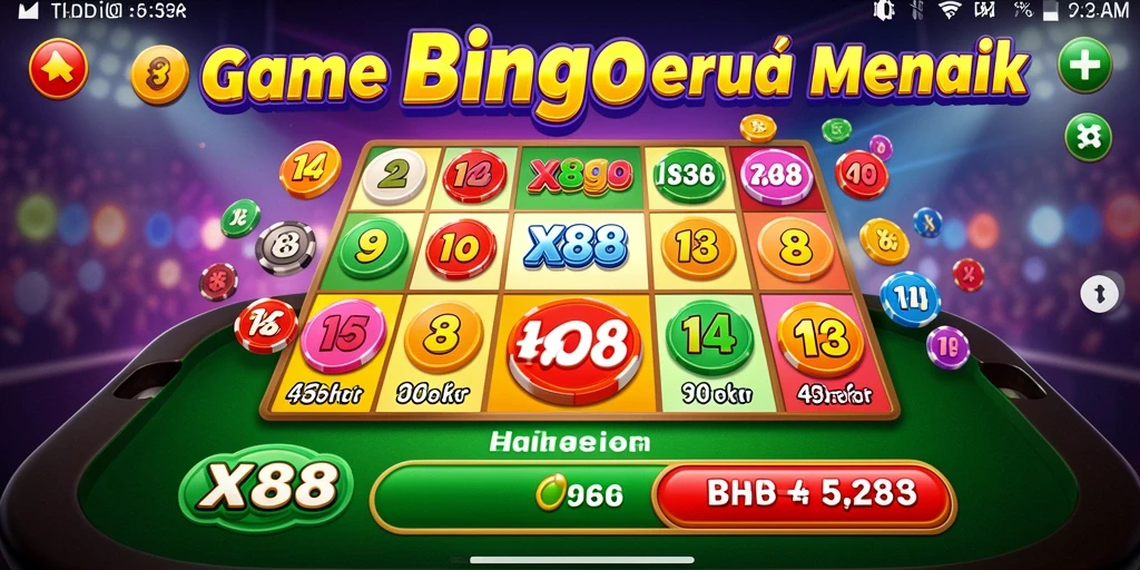 Tampilan gameplay X88 yang menarik dan seru dalam permainan Bingo.